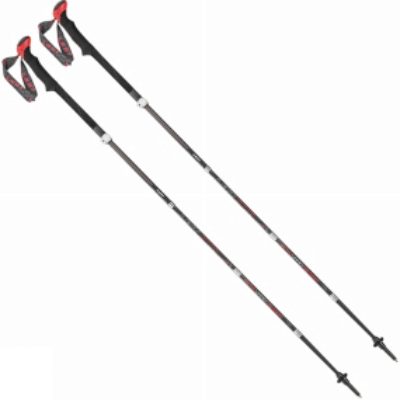 Leki Micro Vario Carbon Trekking Poles (Pair) Black/Red